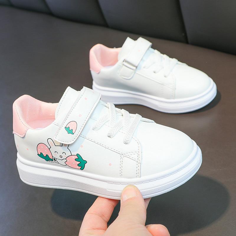 New Sneakers Fashion Simple Cute Girl Shoes Cartoon Sports Retro Casual Kid Shoe Lightweight Soft Soled Anti Slip Sports Shoes