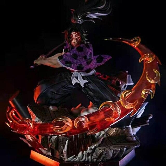 28cm Anime Demon Slayer Figure Gk Black Death Mou Pvc Action Figure Toys Collectible Model Toys Kid Gift