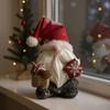 Рождественский товар Ругающийся Красная Шапка Длинная Белая Борода Рождественские Украшения Держит Мешок со Снежинкой Кукла без Лица Праздничный Стол