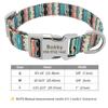 Personalized Indian Dog Cat Collar Custom Nylon Puppy Collars Chihuahua Pug Pet Collars Adjustable for Small Medium Large Dogs