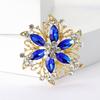 Rhinestone Flower Brooch for Women Unisex Crystal Glass Pins Banquet Party Backpack Gifts Jewelry Accessories