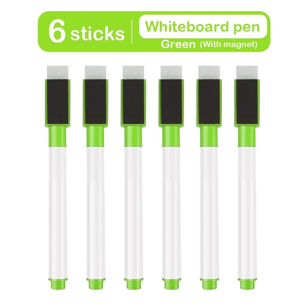 8Pcs/Set Magnetic Whiteboard Marker Pen Dry Erase Markers With Eraser For Office School Stationery Writing Drawing Pen Dry Erase