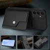 Чехол для Samsung Galaxy A55 5G с блокировкой RFID, держателем для карт, подставкой, из ТПУ + ПУ кожи, задняя крышка телефона