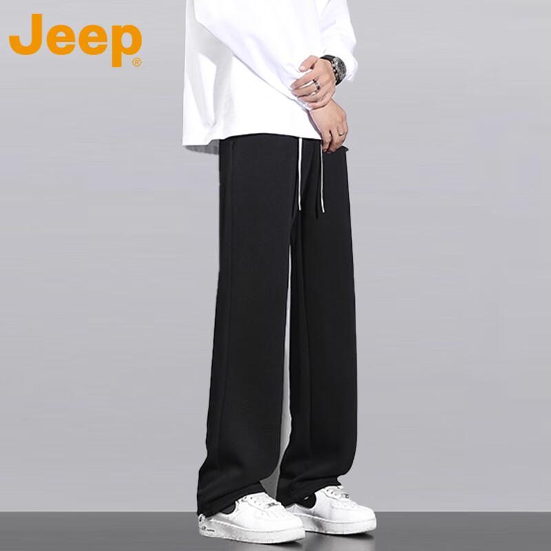Jeep Мужские осенне-зимние свободные прямые повседневные спортивные штаны
