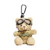 Lovely Pilot Bear Keychain Cute Pendant for Bag and Key Plush Keyring Phone Charm Personalized Animal Decoration