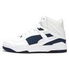 Slipstream Leather Comfortable Versatile Trendy Mid-Top Casual Shoes Unisex Casual Shoes White Deep-Blue 393273-01