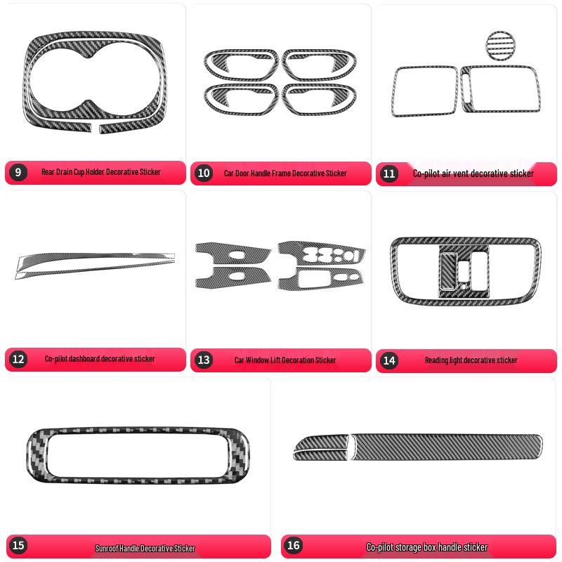 Honda 06-11 Civic Carbon Fiber Interior Window Button Panel Sticker