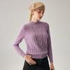 Zhaojun Women's 100% Cashmere Cable Knit Sweater