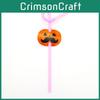 Halloween 20pcs Bendable Plastic Straws Pumpkin And Vampire Supplies Party