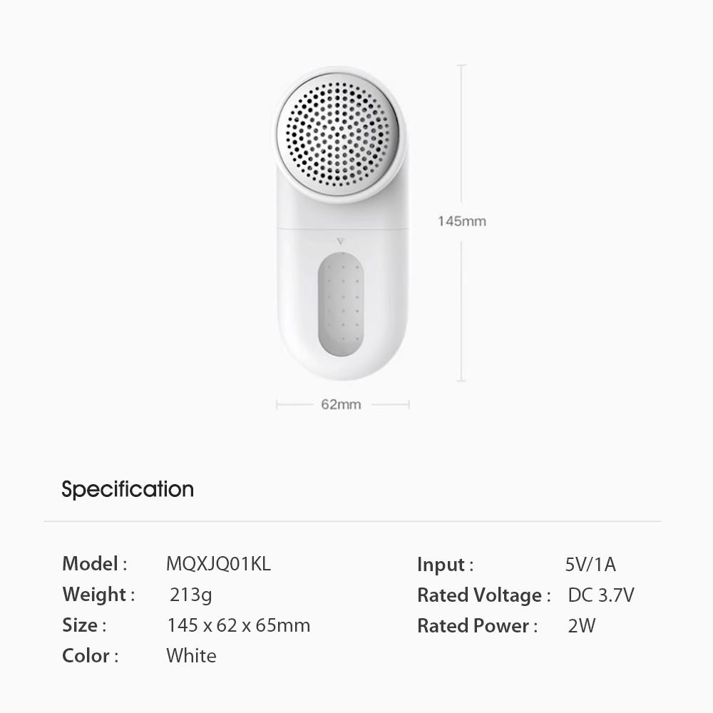 Xiaomi Mijia Средство для удаления ворса USB-зарядка 90 минут Выносливость 0,35 мм Нож Маленькая щетка Защита ткани