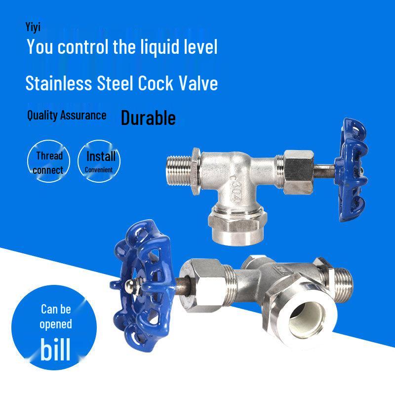 Stainless Steel Needle Valve Water Level Gauge for Vent Box/Water Tank - 201/304 Threaded.