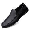Genuine Leather Men Shoes Casual Luxury Formal Mens Loafers Moccasins Italian Breathable Slip On Male Boat Shoes Plus Size 46 47