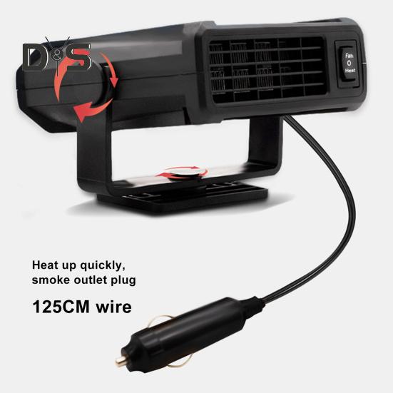 Автомобильный обогреватель 12 В/24 В, 150 Вт, быстрый нагрев, охлаждающий вентилятор, вращающееся на 360° основание, универсальный внедорожник, грузовик, автомобильный портативный обогреватель, охладитель, размораживатель лобового стекла