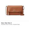 Kate Spade Leila Litchi Grain Leather Shoulder Bag, Crossbody Bag Mini Women's Gingerbread KE487-200