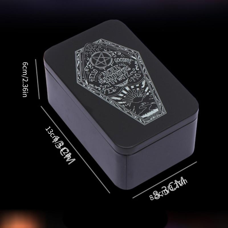Iron Tarots Cards Storage Case Portable Tarots Cards Box Game Cards Container