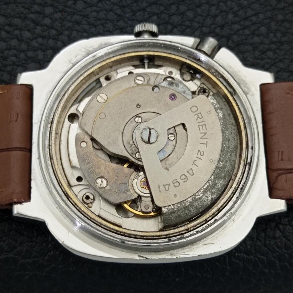 ВИНТАЖНЫЕ ORIENT CRYSTAL АВТОМАТИЧЕСКИЕ 46941 ЯПОНИЯ МУЖСКИЕ ЧАСЫ С БЕЛЫМ ЦИФЕРБЛАТОМ a704850-1