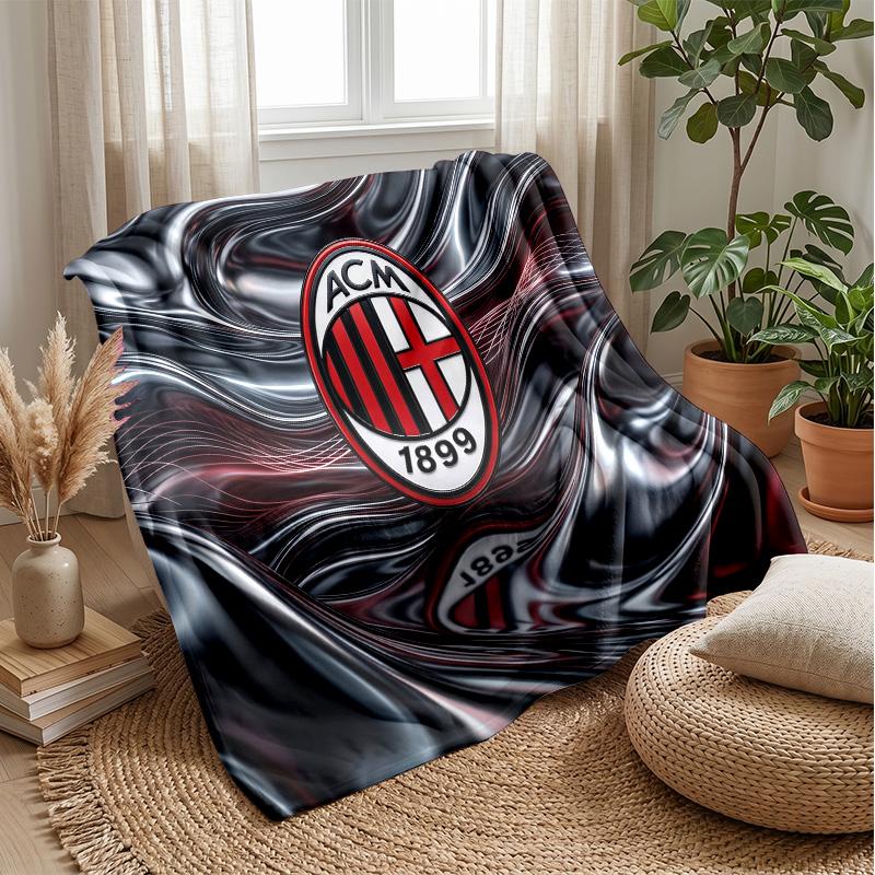 AC Milan Theme blanket Soft Flannel Blanket Plush Throw Blanket Cozy Sofa Bed Blanket for Home Decor