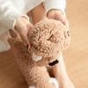 1 пара взрослых зимних носков-тапочек с рисунком собаки из мультфильма, утолщенные плюшевые двойные