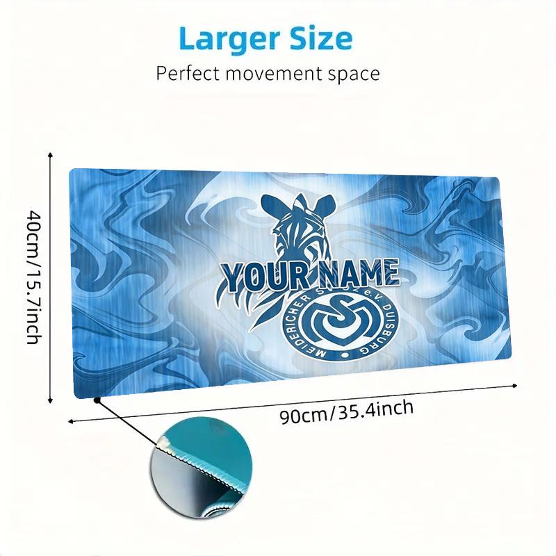 Msv Duisburg Custom Name Large Size Mouse Pad Large Gaming Table Cushion Non-slip Laptop Tablet Big Mousepad XXL Mat Mini PC Playmat With Lock edge