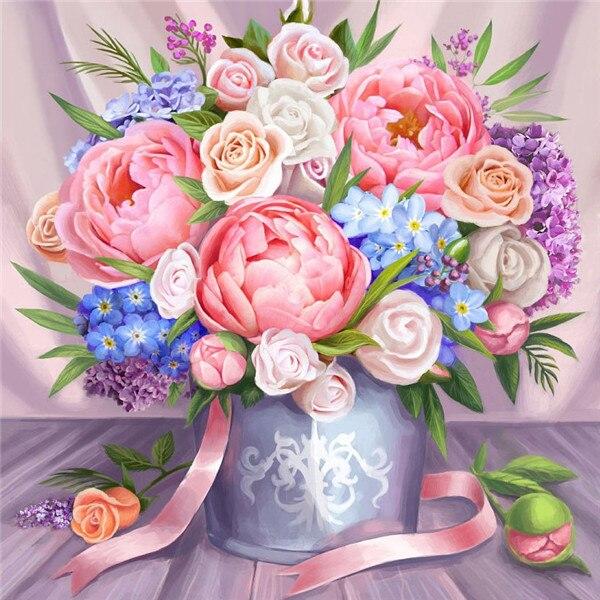 5d Diy Алмазная картина Мандала Алмазная вышивка Крестиком Цветочные картинки Стразы Мозаика Decortion