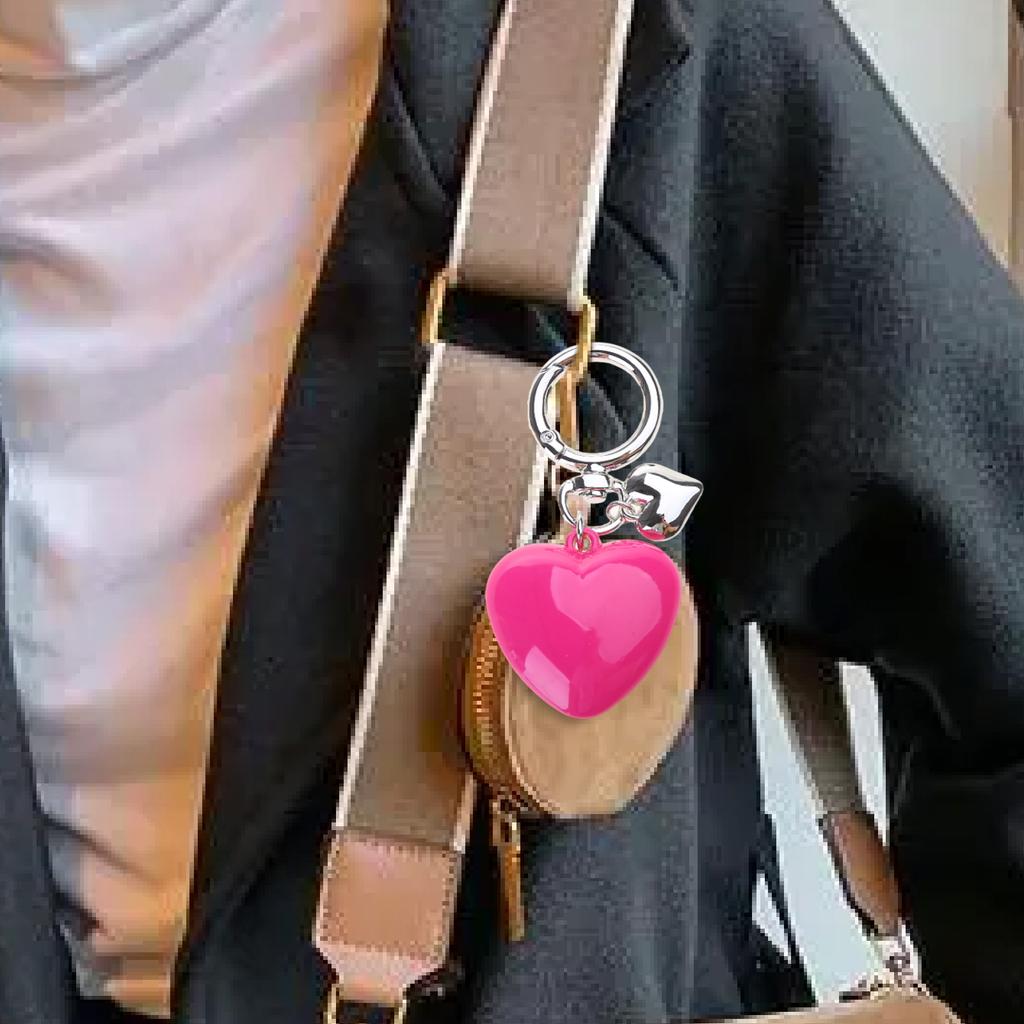 Stylish Keychain with Large Heart Pendant Dainty Heart Keyring Stylish Key Chain Delicate Decoration for Keys and Bags