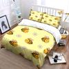 Cute Cartoon Bee and Daisy Bedding Set Bedding set (1 duvet cover, 2 pillowcases, duvet not included)