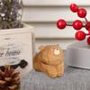 Yousheng 1/3Pcs Wooden Carved Bear Figurine Handmade Woodcarving Art Small Animal Statue Sculpture Home Office Desktop Decoration Ornament