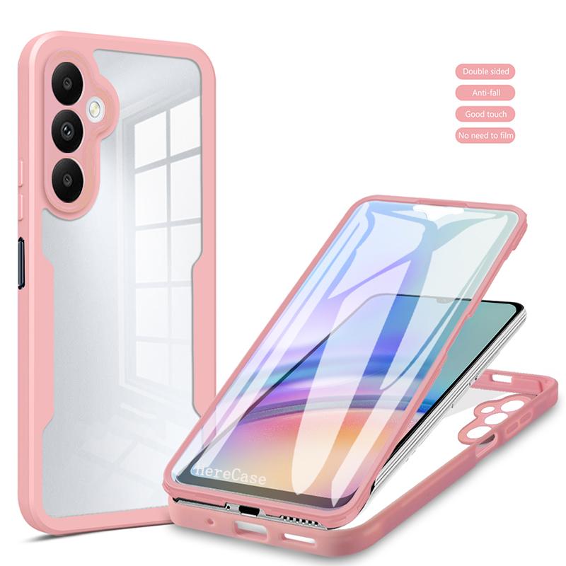 360 Full Body Phone Case For Samsung Galaxy A15 4G 5G Built Screen Protector Case for Samsung A15 Hard Back Shockproof Cover