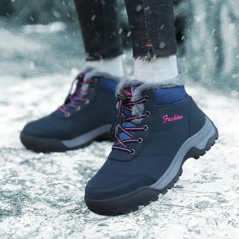 Модные зимние утепленные походные ботинки с мехом, женские кроссовки для спорта высокого класса, суперпредложения, мобильная обувь, передовые низкие цены