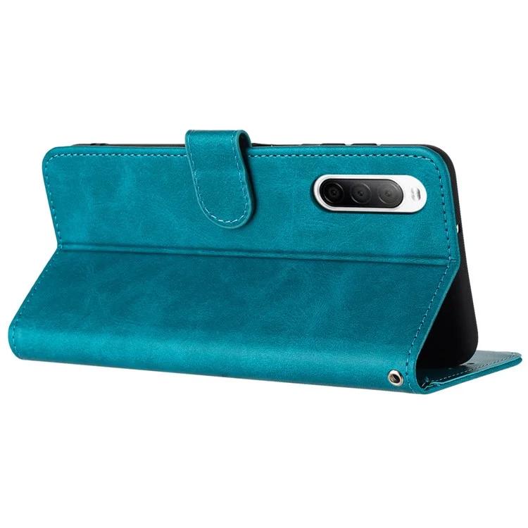 Чехол из искусственной кожи для телефона Sony Xperia 10 IV 5G, чехол для мобильного телефона, оптовая продажа, подставка для телефона - зеленый