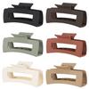 4 Inch Big Hair Claw Clips 6 Pcs for Thick Hair Square Hair Clips for Women Rectangle Nonslip Acrylic Banana Jaw