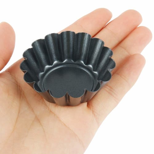 Формочки для тарталеток Culturaltu, Мини-формочки для тартов, Набор из 12 формочек для маффинов и кексов, Стальные мини-формочки для пирогов, Формочки для выпечки маффинов, Формы для кексов и печенья с формочками