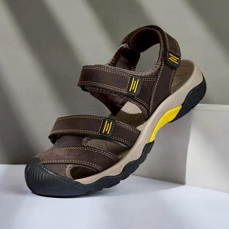Летние новые сверхлегкие повседневные кроссовки для походов и прогулок, мягкие сандалии, удобные мужские сандалии, мягкие римские сандалии для отдыха на природе