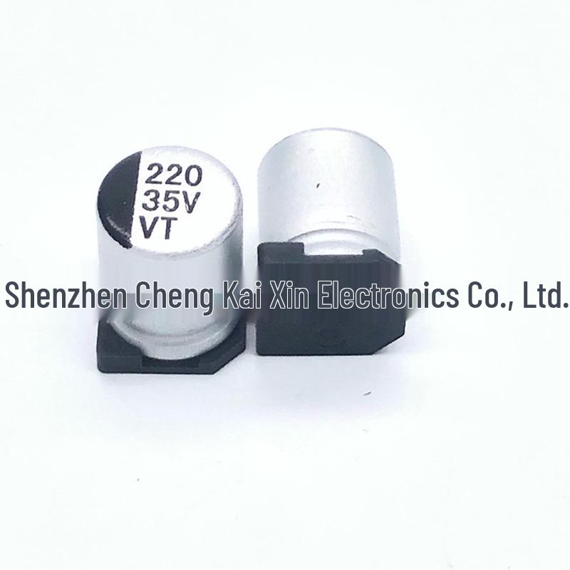 VT Series 35V 220UF SMD Aluminum Electrolytic Capacitors, 8x10.5mm
