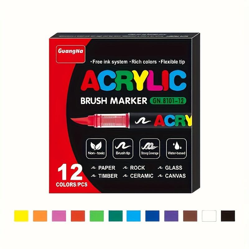 Акриловые маркеры премиум-класса - 12/24/36 цветов, мягкий наконечник, нетоксичные, идеально подходят для пасхальных поделок и украшений