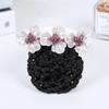 Flower Hairpin Korean Bun Snood Ponytail Clip Hairgrips Cover Net Vintage Women Spring Clip  Gift