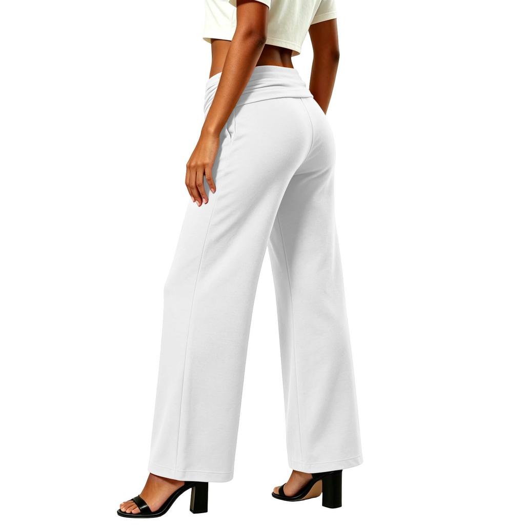 Женские повседневные брюки с широкими штанинами, на кулиске, с высокой талией, свободного кроя, мягкие, эластичные, для отдыха, на каждый день, в офис, для путешествий