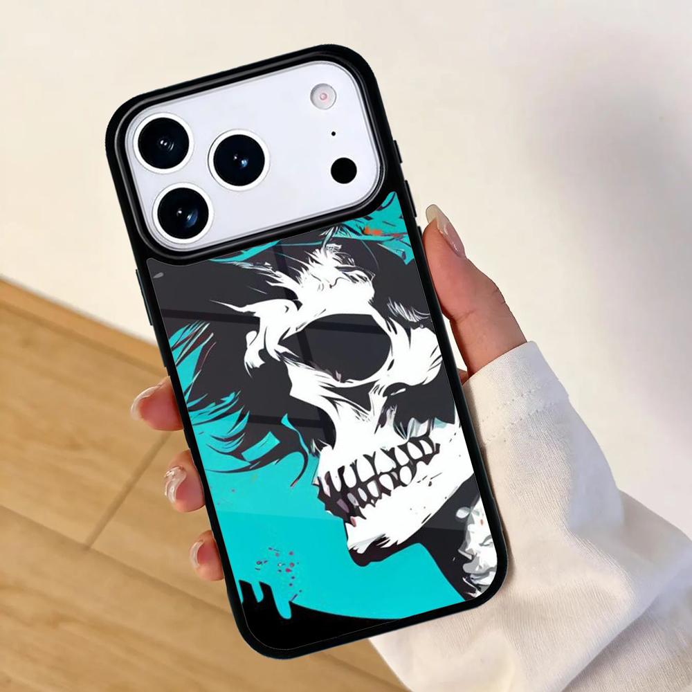 Skull Space Hair Phone Case For Apple iPhone 17 air 16 Pro Max 15 Pro Max 14 13 12 11 Mini Back Cover