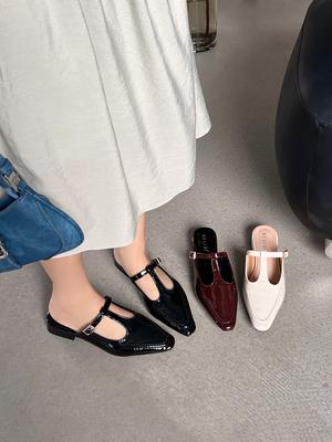 Модные повседневные женские шлепанцы, летние уличные мюли, на низком каблуке, черные, красные, бежевые, модные туфли, женские туфли для вечеринок, размер 35-39