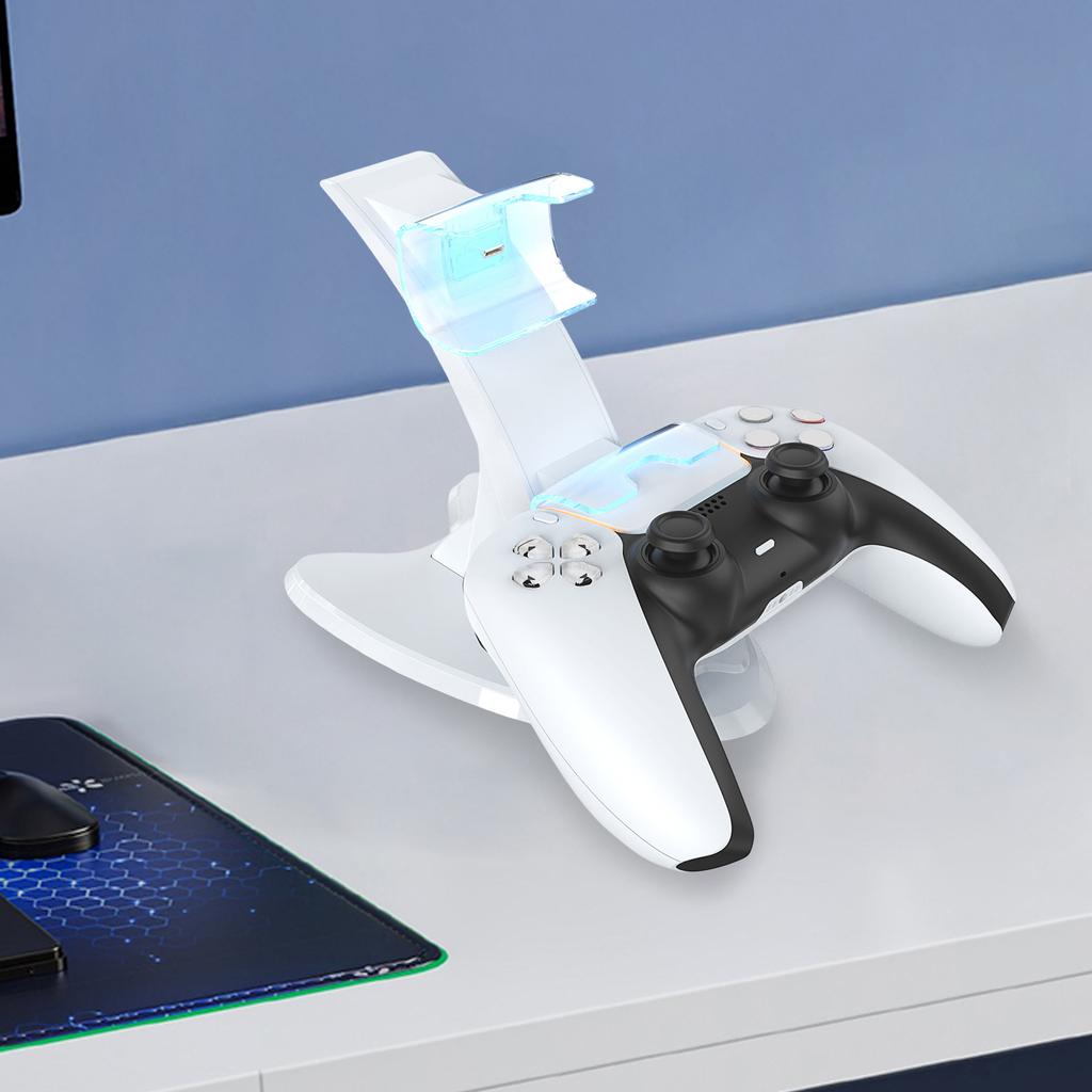 Зарядная станция для контроллера PS5 с индикатором, быстрая двойная док-станция, защита от перезаряда, игровые аксессуары