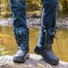 Новая утолщенная водонепроницаемая хлопковая обувь для рыбалки, нескользящие и теплые зимние толстые зимние сапоги с высоким бочком для рыбалки