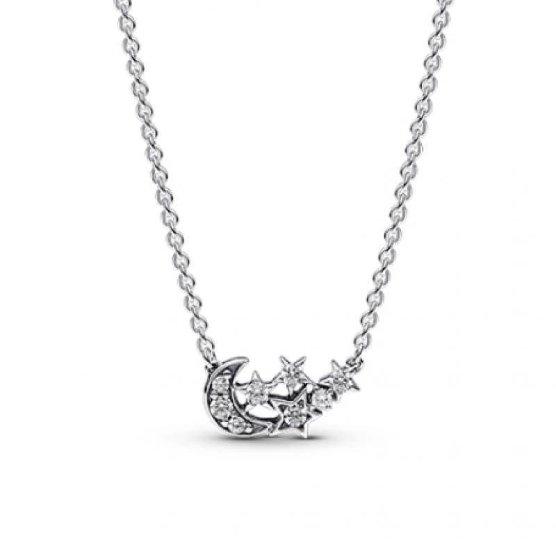 Pandora Sparkling Moon   Star Collier Necklace 392991c01