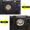 Front Bumper Fog Light Lamp Chrome Cover Trim For Hummer H3 SUV SUT 2003-2009