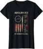 Vintage Abolish ICE No Human Is Illegal US Flag Ladies' Crewneck T-Shirt