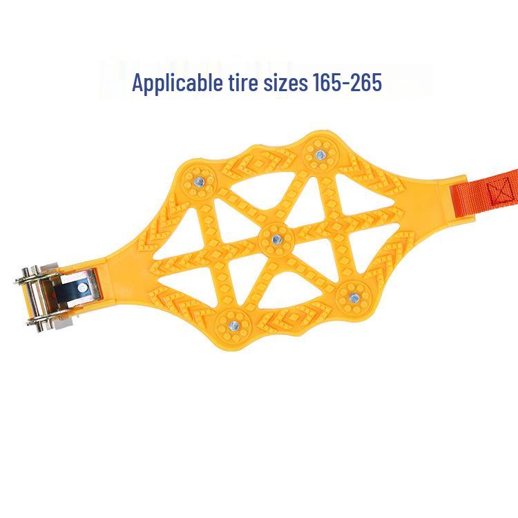 Car Tendon New Thickened TPU Snow Chain: Emergency 5-Stud SUV Tire Anti-Skid Chain, Universal Fit.