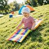 Foldable Rainbow Grass Skiing Mat Lightweight Rainbow Grass Dragging Mat  Beach Grass Floor