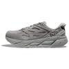 HOKA Clifton L Suede Limestone Men Sneakers Grey 1122571-LLTN