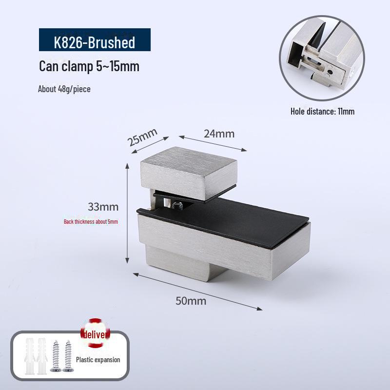 F-образный зажим для стекла Duckbill для ванной комнаты/кухни