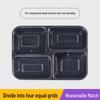 Black Disposable 4-Compartment Meal Prep Containers with Lids