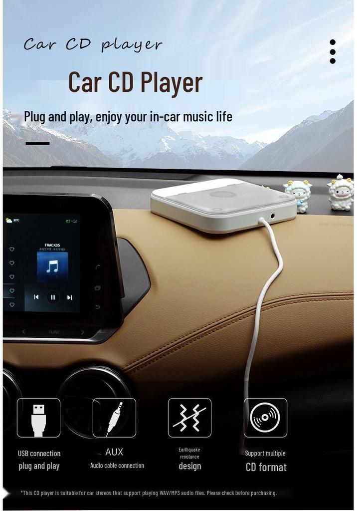 Multi-Functional Universal Car USB CD Player with HiFi Lossless Connection